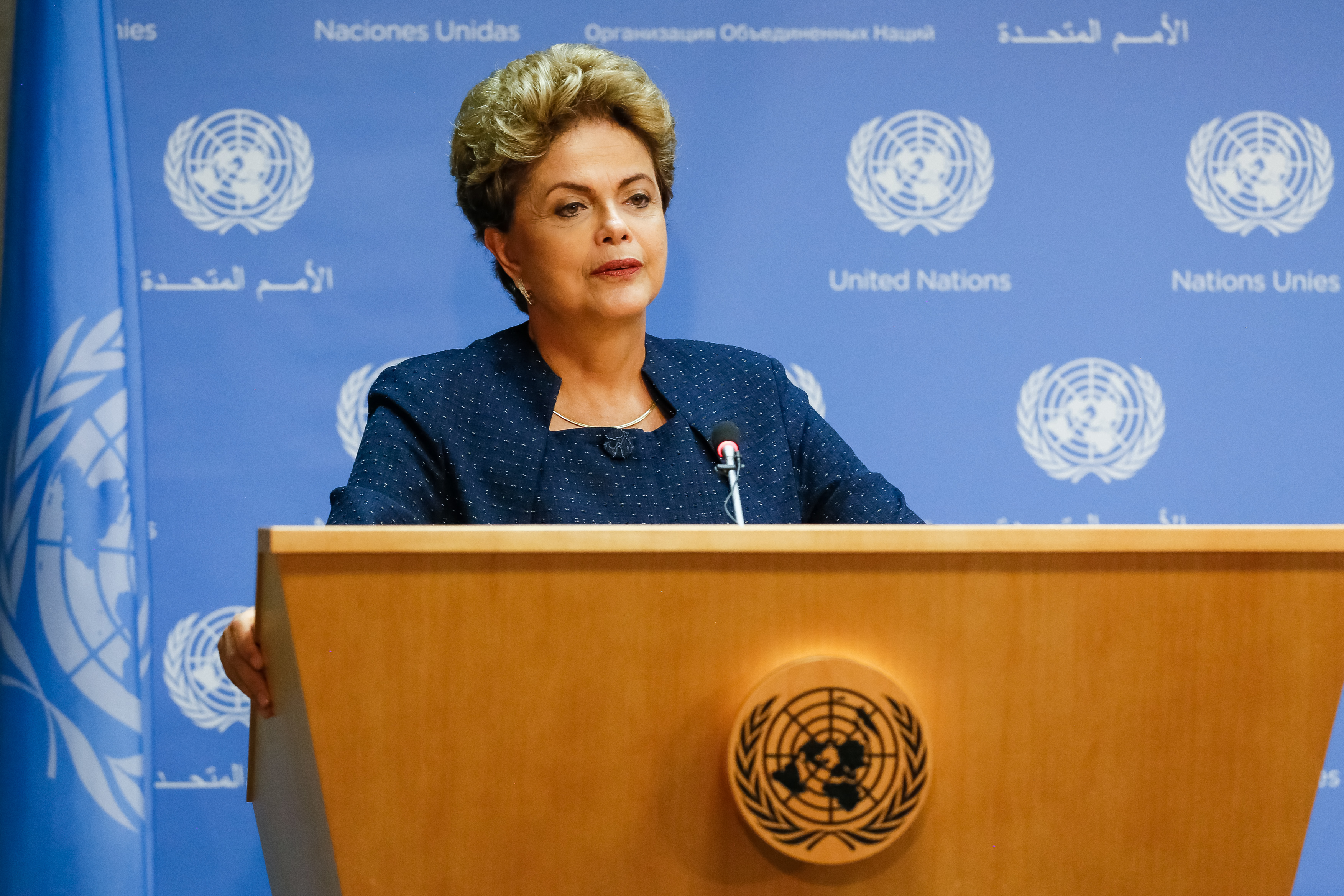 Dilma discursando na ONU